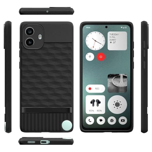 Image of Shockproof Case for CMF by Nothing Phone 1 5G | Full Camera Protection | TPU Flexible Back Cover for CMF by Nothing Phone 1 5G (Matte Black)