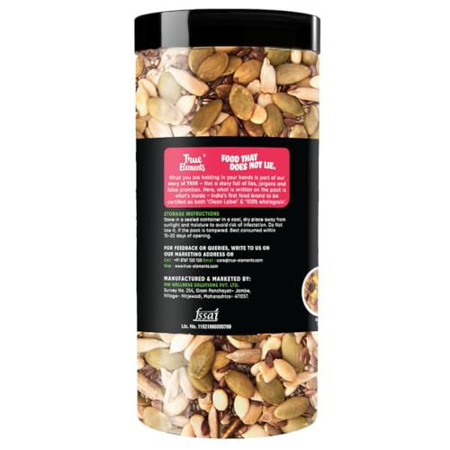 Image of True Elements 5 In 1 Seeds Mix 500gm | Mixed & Roasted Seed For Eating | Diet Snacks | Healthy & Fiber Rich Seeds