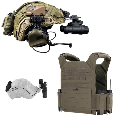 Casque airsoft rapide et gilet tactique pour entraînement CS