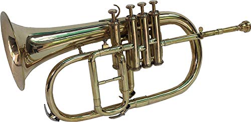 Sai Musical Flugel Horn Brass Plated, 4 Valve Bb #TOP2