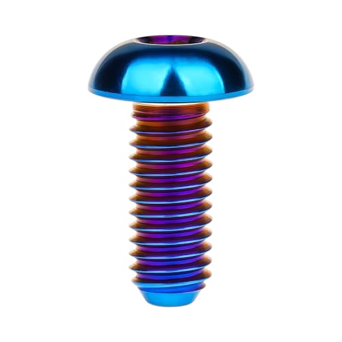 Image of Titanium Bolt M3 8 10 12 15mm Allen Key Head Screws for Bicycle Pack of 4 (Burnt Blue, M3x12mm)