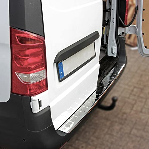 Recambo Protection de seuil de Chargement en Acier Inoxydable chromé Compatible avec Mercedes Vito W447, Classe V W447 | Qualité supérieure – vue 8