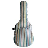 MUSIC FIRST 0.8' Padded Canvas Hawaii Style 41 inch Soft Guitar Case, Gig Bag, 41' Guitar Backpack (FIT FOR 40~41 inch, Full Size GUITAR, CHECK PHOTO No.2 AND MEASURE YOUR GUITAR!)