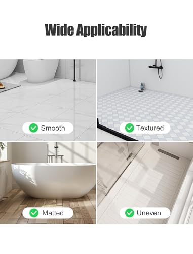 Image of Extra Large Non Slip Shower Mat, Yonala 59.1 inch x 35.4 inch Anti Slip Oversize Shower Mat for Inside Shower, Big Trimmable PVC Shower Floor Mat for Shower Stall, Bathroom, Tub, Quick Drying Matt