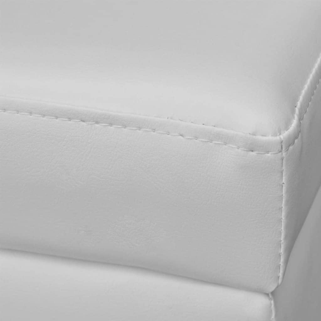 vidaXL Banco Largo de Almacenamiento de Madera Blanco