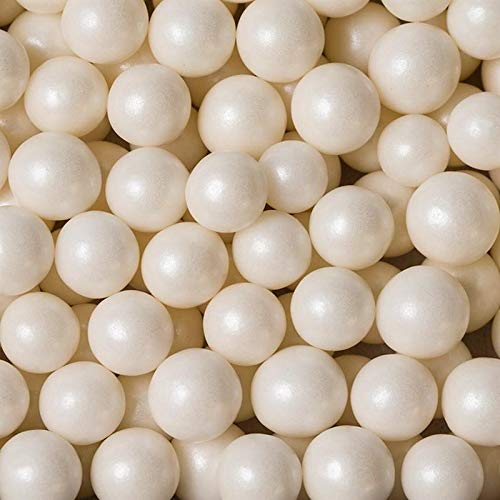 White Pearl Large 10mm Dragees - 100g - Cake Bling by Stef Chef