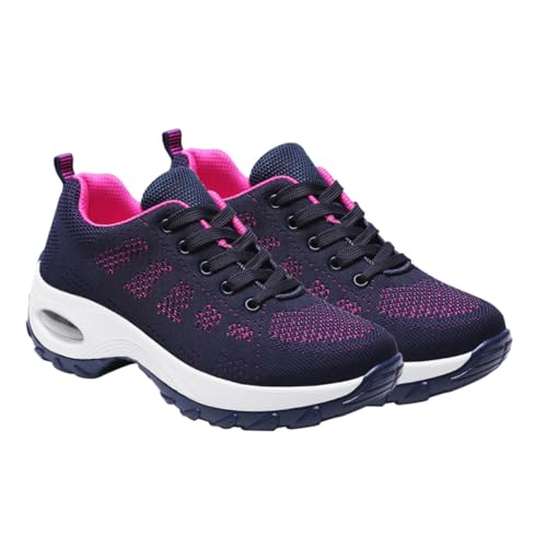 Chaussures de sport femme avec semelle épaisse amortie pour entraînement de running