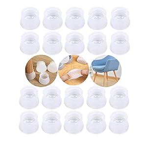 [20 stuks] Siliconen tafel- en stoelmat, stille stille mat, stoelpootafdekking, sokken, tafelvoetafdekking, stille tafelvoetafdekking, meubelvloermat.