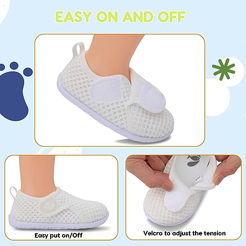 FEETCITY Baby Boys Girls First Walking Shoes Infant Sneakers Crib Shoes Breathable Lightweight Slip On Shoes2