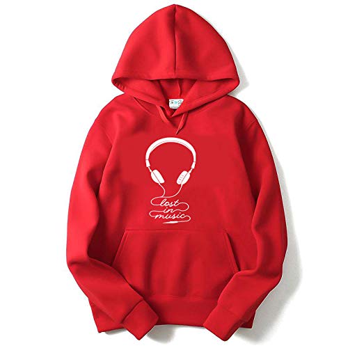 Image of The SV Style Random Print Graphic Print Pullover Hoodie, Black, Long Sleeve with Kangaroo Pocket 320 GSM Fleece Inside