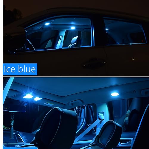 Image of WLJH Ice Blue 36mm 6418 LED Bulb Festoon for License Plate Lights