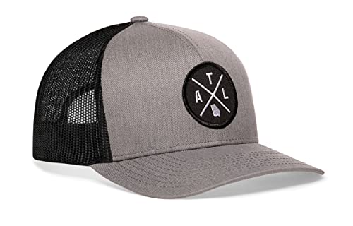 Image of HAKA State City Trucker Hat for Men & Women, Adjustable Baseball Hat, Mesh Snapback, Sturdy Outdoor Black Golf Hat