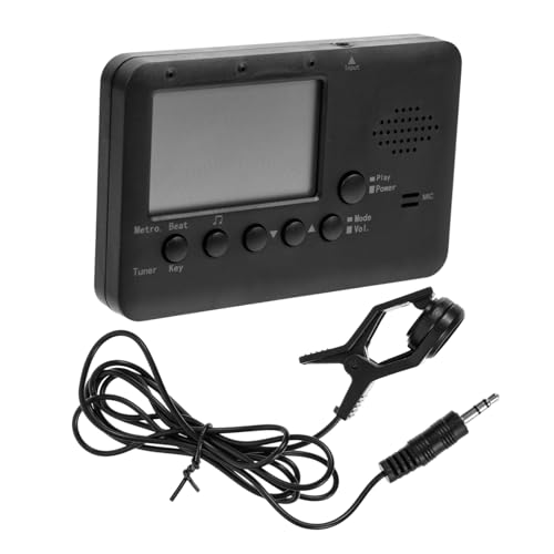 Yardwe 1Set Flute Tuner Clip High Sensitivity Electronic Tuning Tool for Alto Saxophone Trumpet and Wind Instruments Portable Design with LCD Display No Battery Included