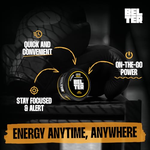 Image of BELTER - Mango Ice - Caffeine Pouches - 15 Count - Fast-Acting - Zero-Calorie Energy Boost - 96mg Caffeine Per Pouch - Ideal for Sports, Gym, Gaming, & Work
