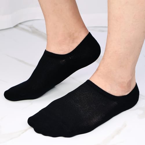 No Show Socks Men 4 Pair Cotton Thin Non Slip Breathable Low Cut Men Invisible Sock 9-11/12-152