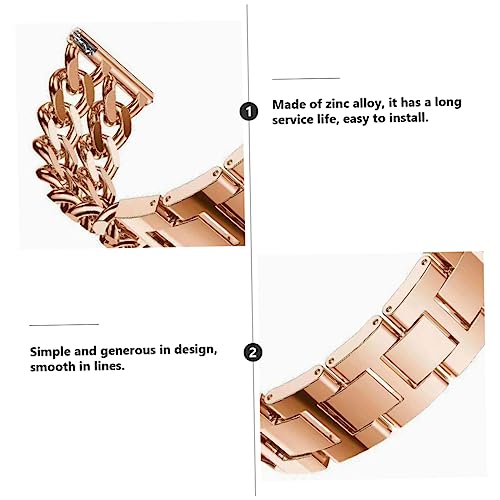 Correa de reloj estilo de cadena metálica doble SHINEOFI para relojes de eslabones 6