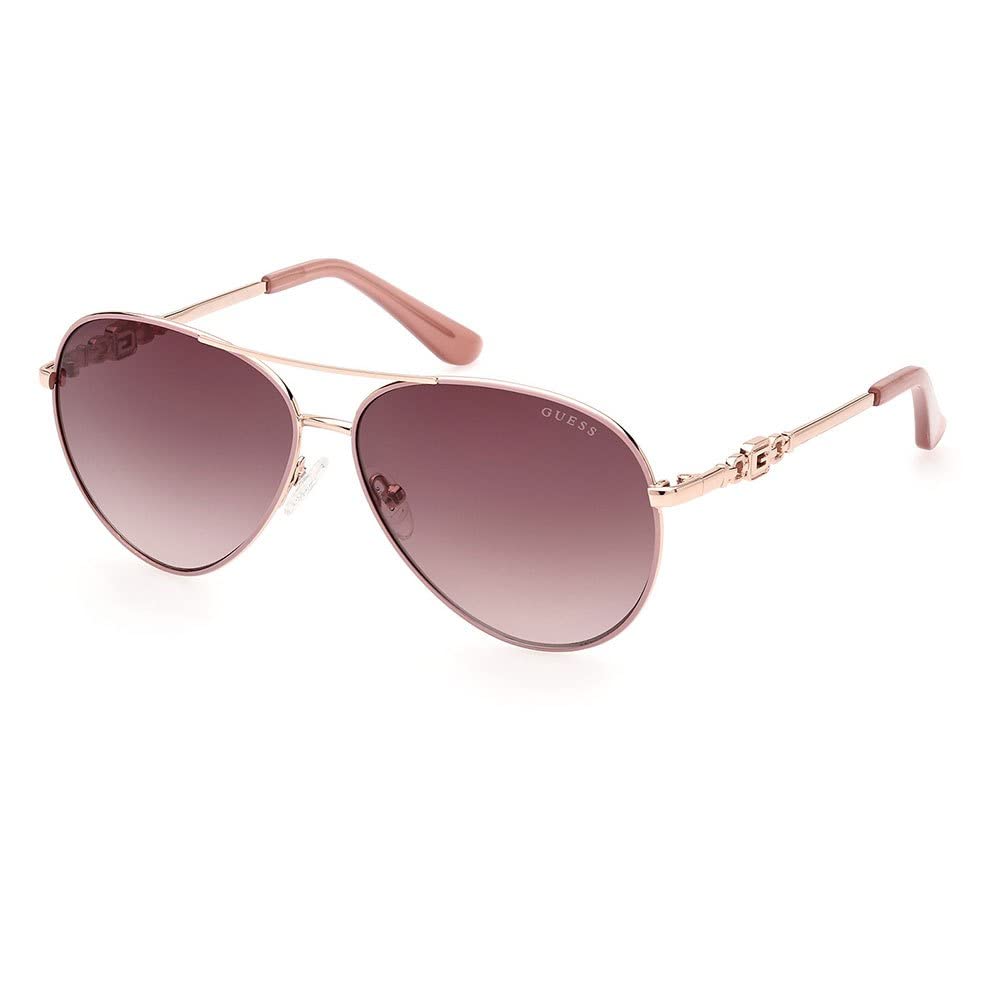 Guess Pink/Brown Gu7885-H 74F Woman Sunglasses Metal Pilot Normal Shaded