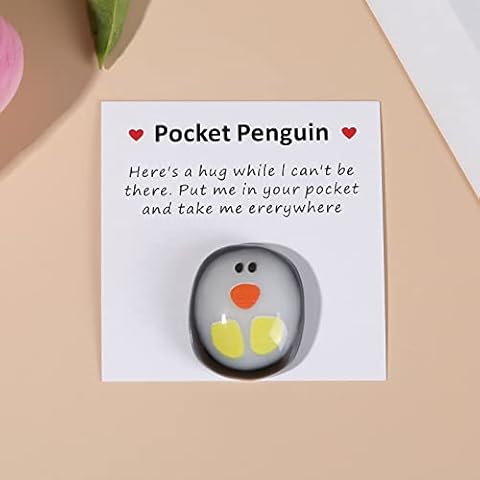 A Little Pocket Penguin Hug,Mini Cute Pocket Penguin Hug Animal Decoration For Birthday Wedding Party Valentines Penguin Gift (Heres a hug) Cover