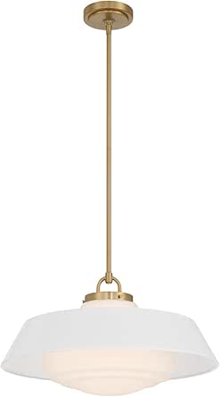 Crystorama Xander 20'' Vibrant Gold + White Pendant