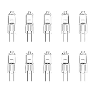 Rpanle 10 stuks halogeen penfitting lamp capsule lamp G4 12 V 10 W halogeenlampen 3000 K warm wit dimbaar lampen voor binnenverlichting, slaapkamer, kooktoestel en signaallamp