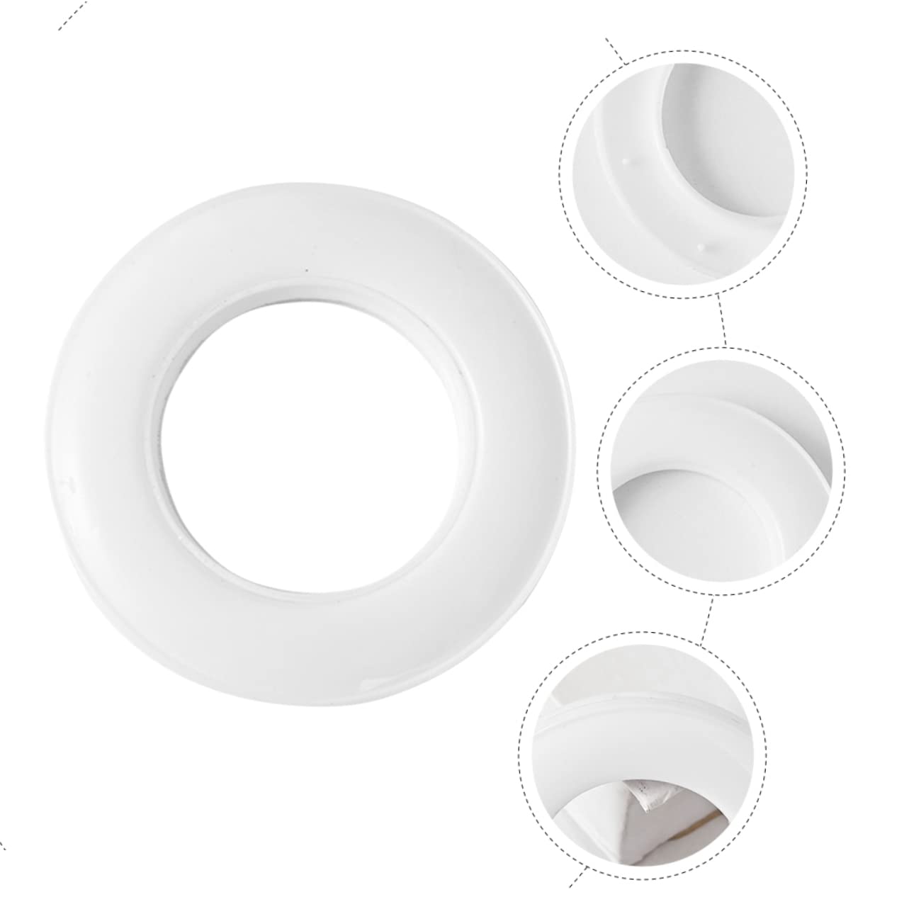 FUNOMOCYA Curtain Hooks for Pleated Curtains 4pcs Drapery Rings Plastic Grommets Strong Hold for Window Treatments