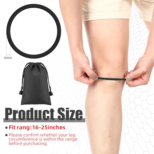 Image of Foilswirl Silicone Patella Knee Band for Basketball Patella Tendon Support Knee Pain Running Tendon Brace Support Strap (2,Black,XL)