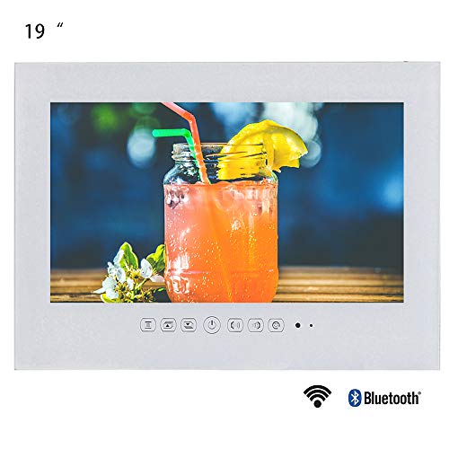 Soulaca 19" Smart Android White ip66 Waterproof Bathroom LED TV with WiFi