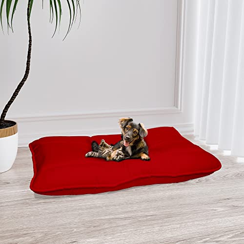 Elegant Hundekissen Maxy, Rot, 60x100cm