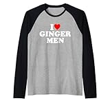 Photo Gallery i love ginger men heart maglia con maniche raglan Photo Gallery i love ginger men heart maglia con maniche raglan