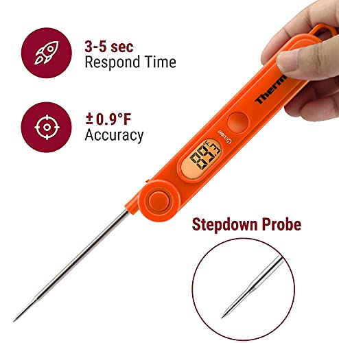 Image of TempPro TP03B Digital Instant Read Meat Thermometer Kitchen Cooking Food Candy Thermometer with Backlight and Magnet for Oil Deep Fry BBQ Grill Smoker Thermometer(Previously ThermoPro)