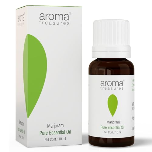 Image of Aroma Treasures Marjoram Essential Oil | 100% Pure & Natural Theraputic Essential oil for healthy Skin, body, Aromatherapy - 10ml