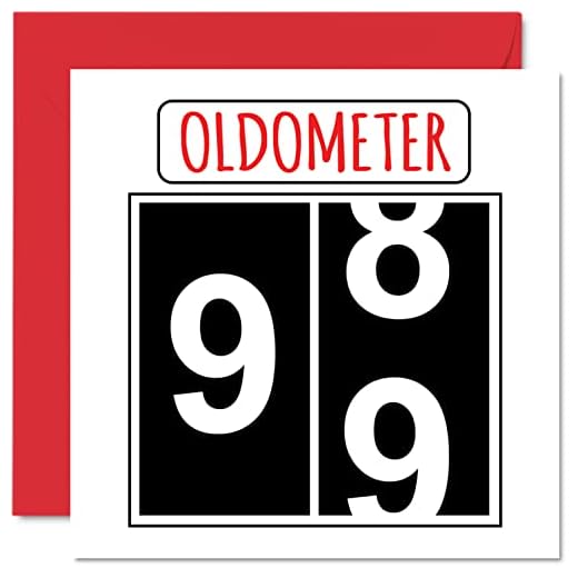 Divertidas tarjetas de cumpleaños 99 para hombres y mujeres, olómetro, tarjeta de feliz cumpleaños para bisabuelo, abuelita, tarjetas de felicitación de 145 mmx145 mm, tarjeta de cumpleaños 99