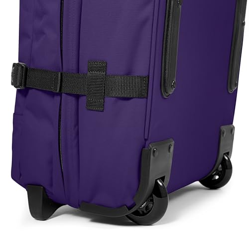 Image of EASTPAK Tranverz S - 42L Small Soft Sided Cabin Sized Luggage, Dual Compartments, TSA Lock, Compression Straps & Smooth Inline Wheels, Night Fall Purple