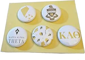 Amazon.com: Kappa Alpha Theta 5 Mini-Pin Set : Clothing, Shoes & Jewelry