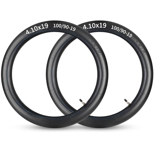 GICOOL 4.10x19 (100/90-19) Butyl Inner Tubes Motorcycle Replacement 3mm Thick Heavy Duty 2 Pack with TR4 Valve Stem Fits for Dirt Pit Bike Off-Road and Motocross Tires