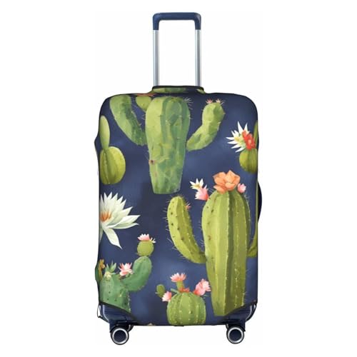 Watercolour Cactus Tsa Approved Luggage Cover For 18-32 Inch Suitcases Scratch-Resistant Stretch Luggage Cover