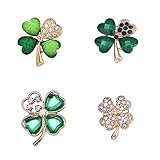 ZDDQ 4 Piezas Ropa Decoración Mujer Broche, Broche Diamantes, Broche Cristal, broche ropa mujer, Para Ropa Adornos Regalo, Estilo Elegante Como Regalo Para Mujer, 7x8cm
