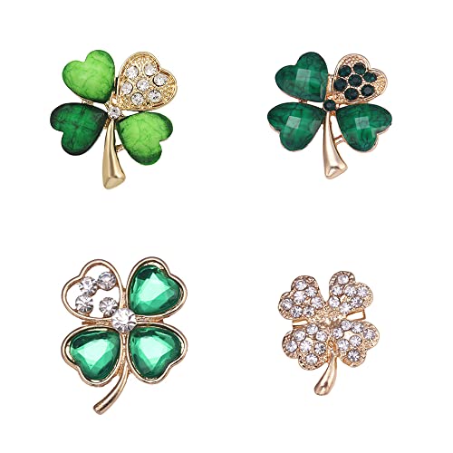 ZDDQ 4 Piezas Ropa Decoración Mujer Broche, Broche Diamantes, Broche Cristal, broche ropa mujer, Para Ropa Adornos Regalo, Estilo Elegante Como Regalo Para Mujer, 7x8cm Cover