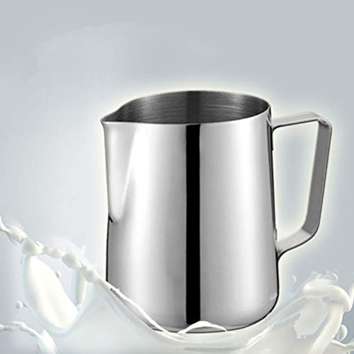 Jarra de espumar leite YARNOW 1,42 L, jarra de aço inoxidável para espumador de leite expresso e caf