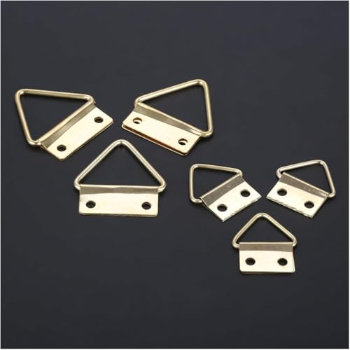 Image of Wall Holder Art Display Hooks Triangle D Ring Photo Frame Hooks Hanging Picture Oil Painting Mirror W /Screws Hanger Wall Holder Alloy Picture Hanging Hardware Decorative Hangers