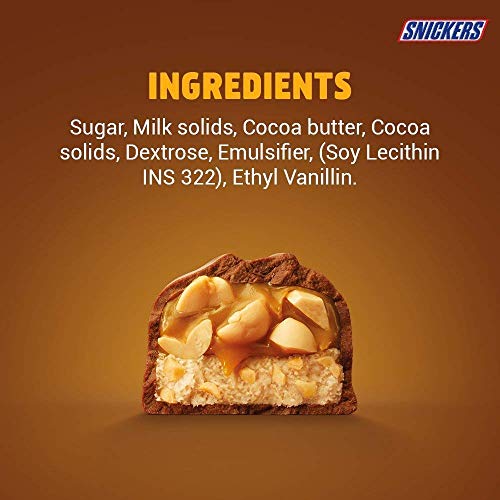 Image of Snickers Peanut Filled Chocolate Bars, 25 Grams (Pack Of 16)