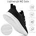 EKRBXA Mens Walking Shoes Mens Running Tennis Sneakers Gym Fashion Slip on Soft Sole Mesh Workout Sports Shoes Black Size 7