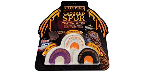 FOXPRO Hybrid Spur Diaphragm Turkey Call Combo Pack with Hen Honcho, Dirty Bird, Sassy Cutter, Crooked Spur Series, Made in USA (Hybrid-SPUR-Combo)