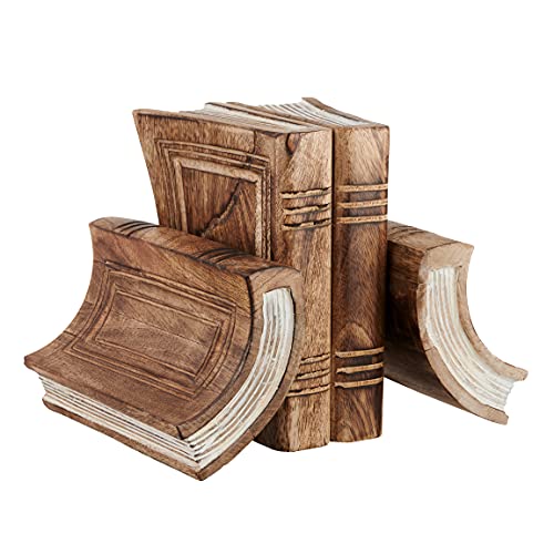 Wooden Bookends | Bookend | Book End | Non Skid Book Stopper | Book Organizer | Book Design Bookend | Bookends For Shelves | Decorative Bookends | Bookends For Home Office | Bookshelf Décor | Gift  #TOP3