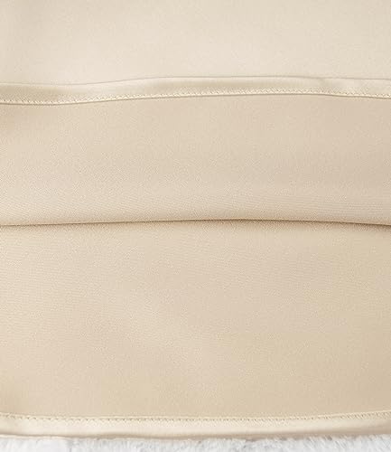 Modegal Women'S Satin High Waist Hidden Elasticized Waistband Flared Casual A Line Midi Skirt Champagne thumb #5