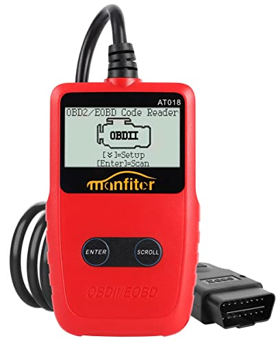 manfiter OBD2 Scanner Car Code Reader Turn Off Check Engine Light Read & Erase Fault Codes View Freeze Frame Data I/M Readiness CAN Diagnostic Scan Tool for All OBD II Protocol Cars Since 1996
