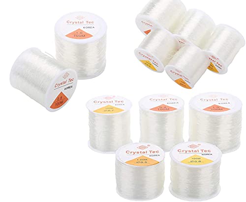 Image of Diy Crafts 17212 Crystal Tec Korea Diy Beading Stretch Cords Elastic Line Jewelry Making Supply Wire String Jeweleri Thread, Pack of 2 Roll (Red)
