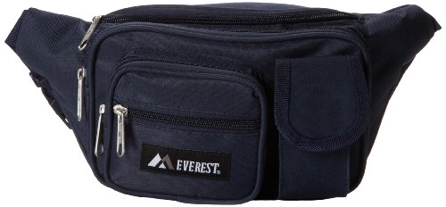 Everest Multiple Pocket Waist Pack, Navy, One Size
