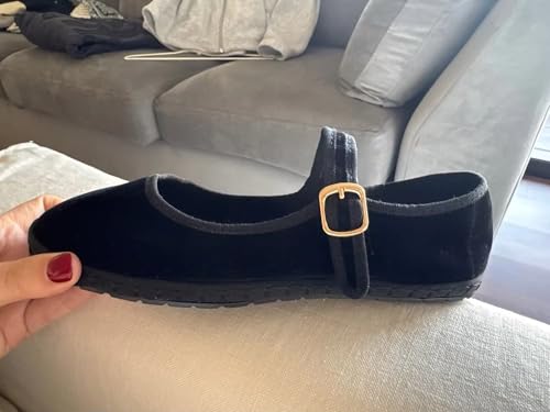 Velvet Mary Janes Women Red Ballet Flats Fall 2024 Y2k Shoes Burgundy Flat Shoes Suede Mary Jane Flats4