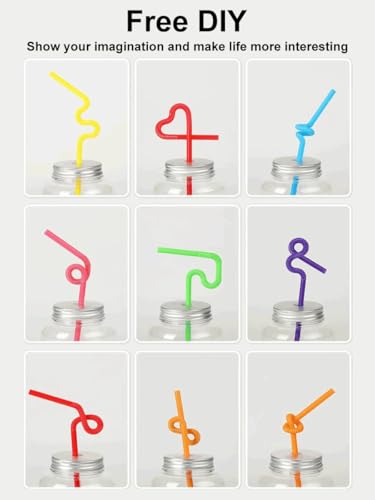 100 pitillos plásticos flexibles de 32.5 cm miniatura 6
